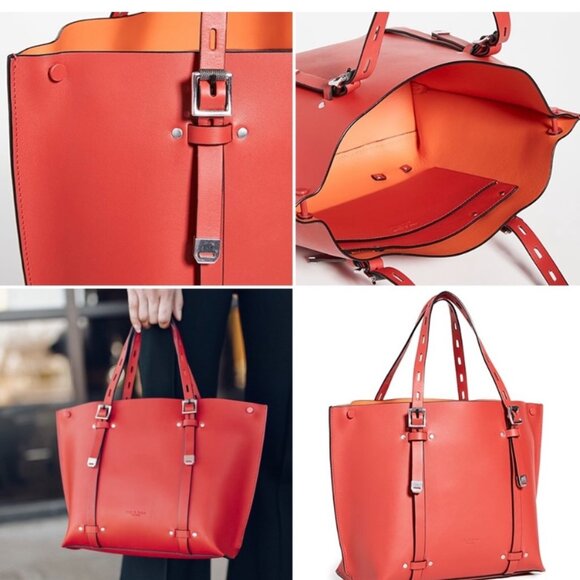 RAG AND BONE FIELD TOTE BAG RED - Picture 2 of 9